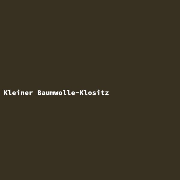 Kleiner Baumwolle-Klositz