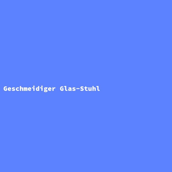 Geschmeidiger Glas-Stuhl