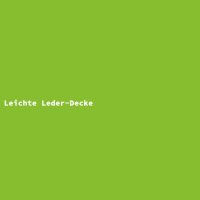 Leichte Leder-Decke