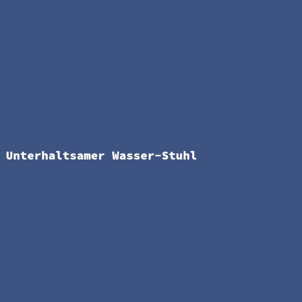 Unterhaltsamer Wasser-Stuhl