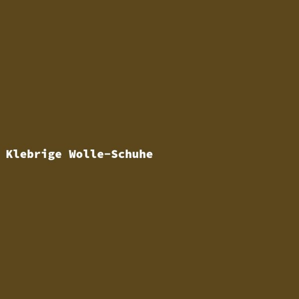 Klebrige Wolle-Schuhe