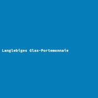 Langlebiges Glas-Portemonnaie
