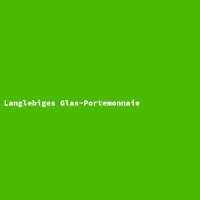 Langlebiges Glas-Portemonnaie
