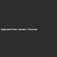Unglaubliche Marmor-Flasche