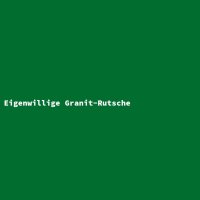 Eigenwillige Granit-Rutsche