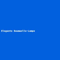 Elegante Baumwolle-Lampe